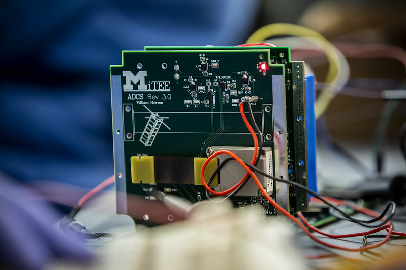 computer chip connected to several wires