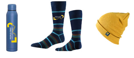 People-first engineering socks, hats and water bottles